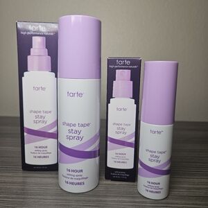 tarte Shape Tape stay spray Full Size & Travel Size Duo new in box